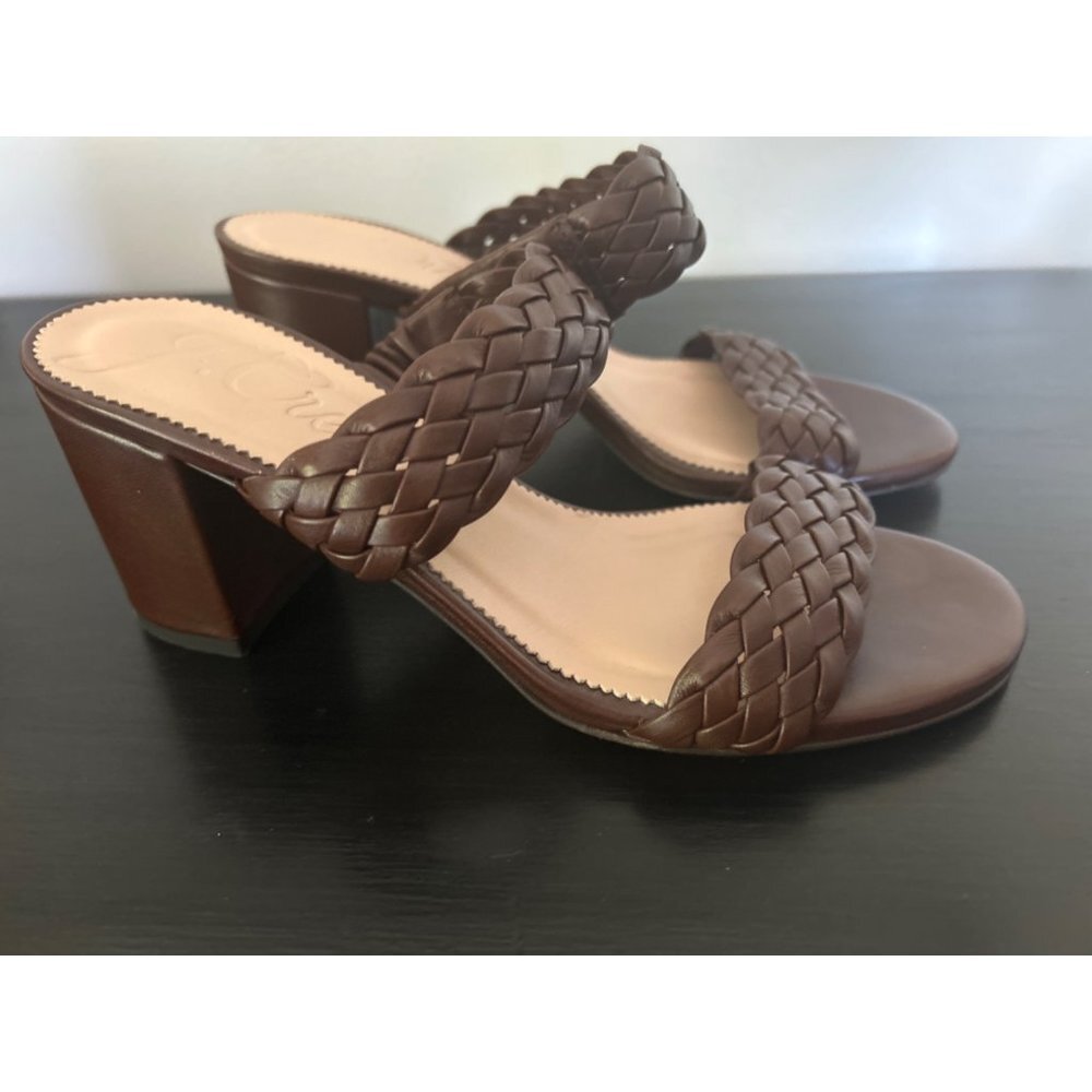 J Crew BP565 Lucie braided-strap sandals in Italian leather defect